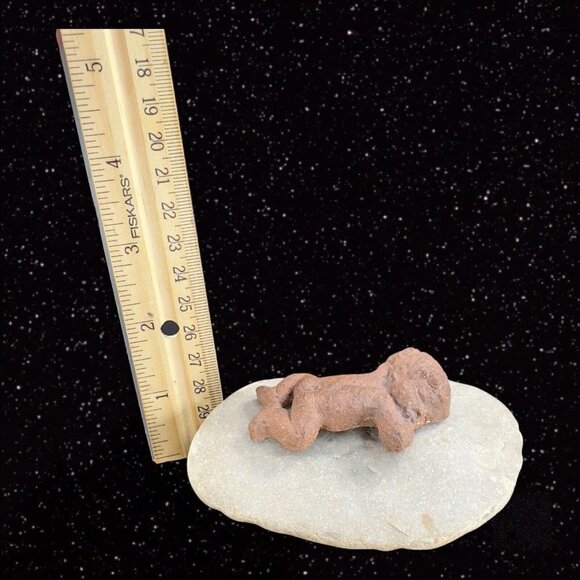 LPH Leonardo Art Works 1975 Pottery Baby on Rock Stoneware Figurine Statue Sign - Picture 5 of 11